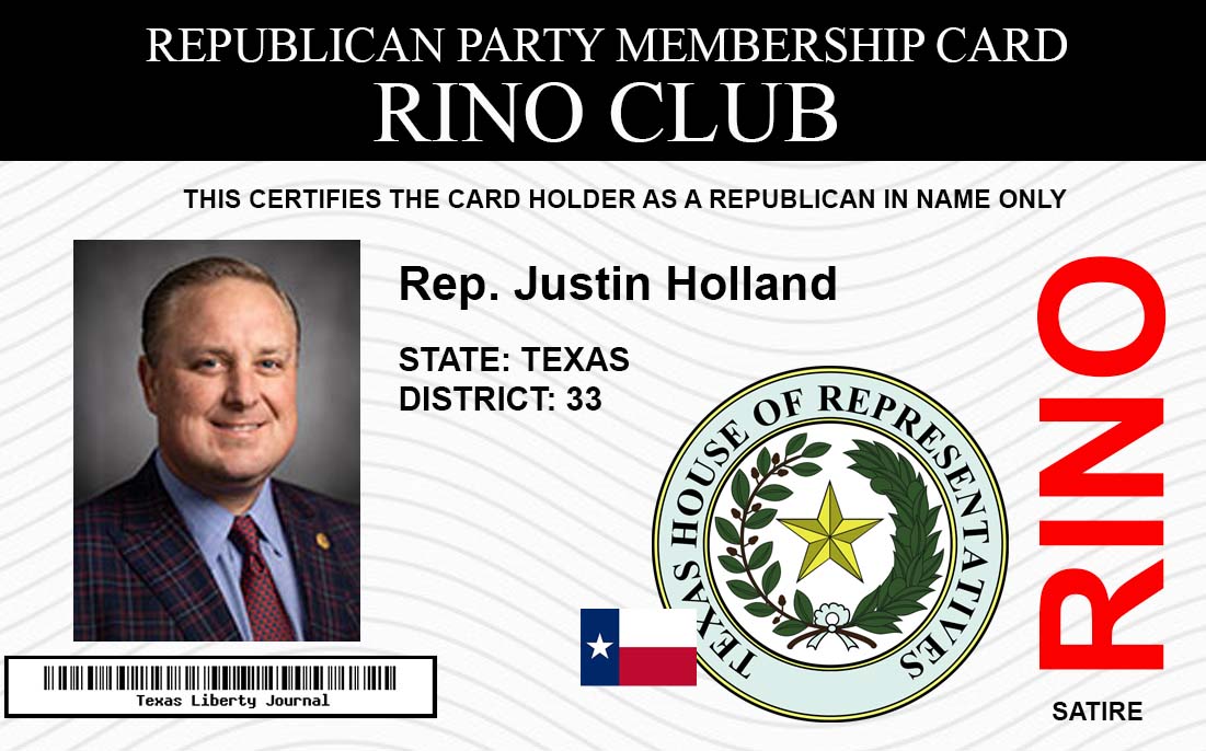 Justin Holland RINO Card