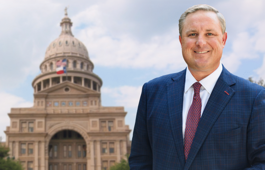 Justin Holland with Texas Capital building in background.