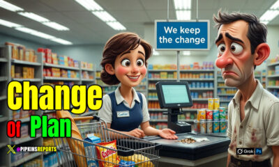 Cartoon Image. Change of Plan