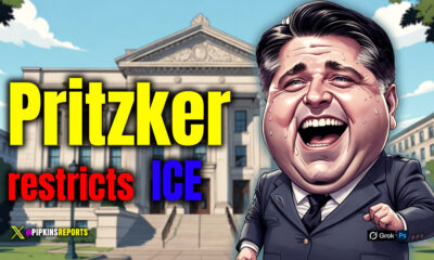Cartoon Caricature of J.B. Pritzker