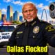 Cartoon Caricature of Dallas Police Chief and Flock Camera