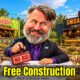 Cartoon Caricature of Michael Kovacs stamping No Bid on documents for restaurants in Fate Station Park