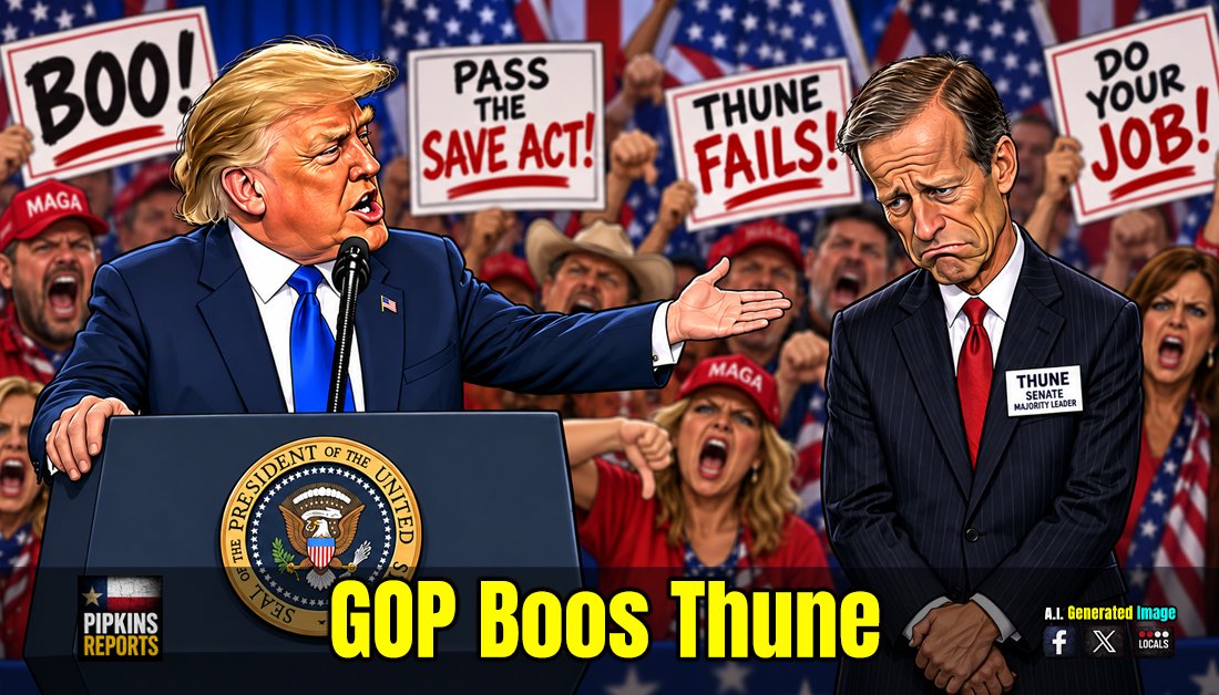 GOP boos Thune despite Trumps support